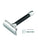 Merkur 30B Double Edge Safety Razor, Straight Cut, Chrome, Black Handle, Double Edge Safety Razors