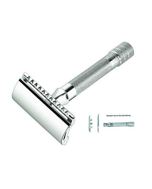 Merkur 33C Double Edge Safety Razor, Straight Cut, Chrome, Double Edge Safety Razors