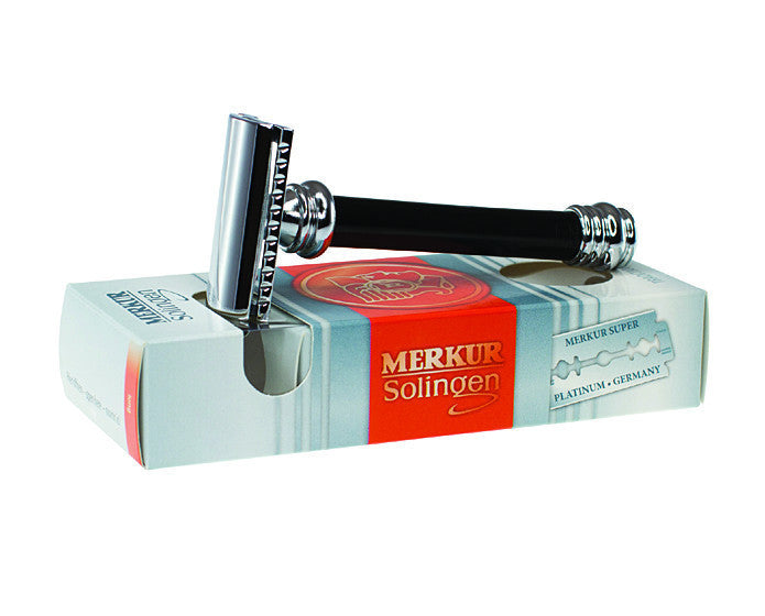 Merkur 38B Double Edge Safety Razor, Straight Cut, Extra Long Handle, Double Edge Safety Razors