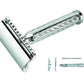 Merkur 42C Double Edge Safety Razor, Straight Cut, Chrome-Plated, Etched Handle, Double Edge Safety Razors