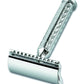 Merkur 42C Double Edge Safety Razor, Straight Cut, Chrome-Plated, Etched Handle, Double Edge Safety Razors