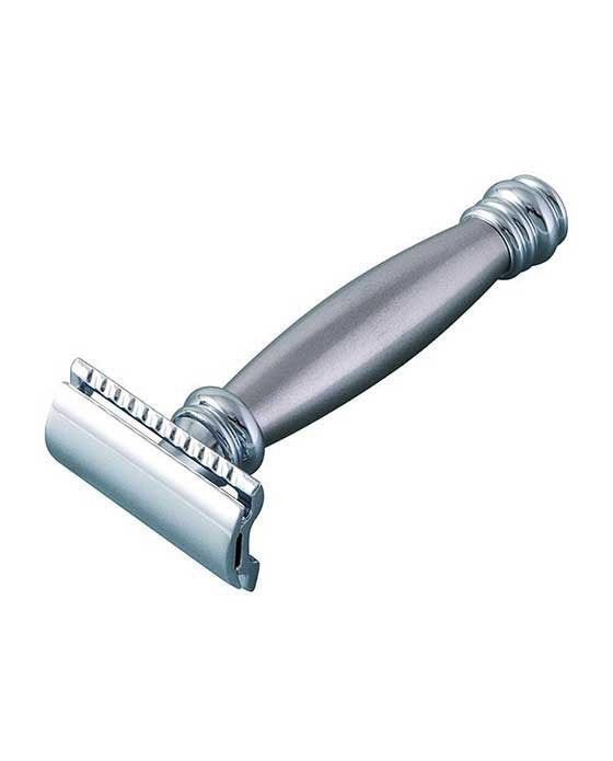 Merkur 43M Double Edge Safety Razor, Straight Cut, Extra Long Stainless Steel Handle, Double Edge Safety Razors