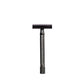 Merkur 23B Black Double Edge Safety Razor, Straight Cut, Extra Long Handle, Black PVD Coated