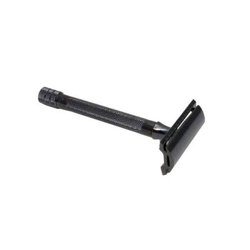 Merkur 23 Black Double Edge Safety Razor, Straight Cut, Extra Long Handle, Black PVD Coated