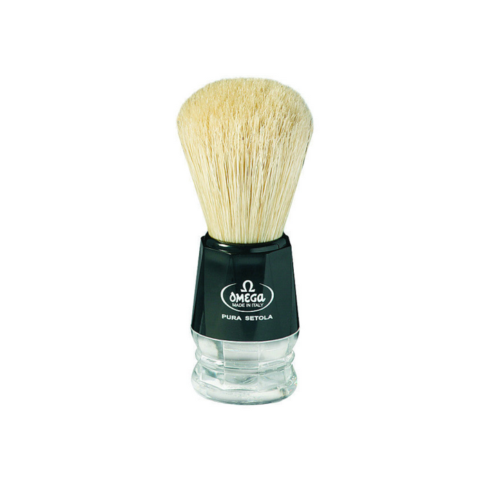 Omega Boar Bristle Shaving Brush with Plastic Handle