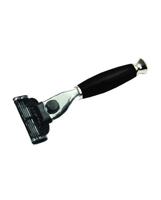 PureBadger Collection Shaving Razor Black Handle - Mach3 Head, 