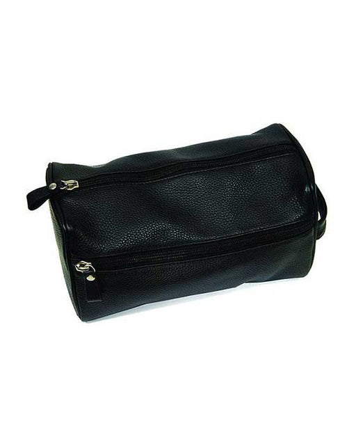 PureBadger Collection Black Pebble Leather Dopp Bag,useful for storing men's grooming tools for travel, 