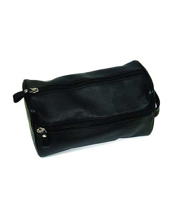 PureBadger Collection Black Pebble Leather Dopp Bag,useful for storing men's grooming tools for travel,