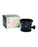 PureBadger Collection Shaving Mug, Apothecary Style, Black Porcelain, Fits Standard 100g Shaving Soap, 