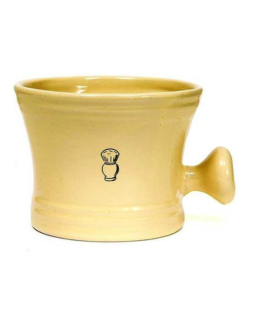 PureBadger Collection Shaving Mug, Apothecary Style, Cream Porcelain, Fits Up to 100g Shaving Pucks, 