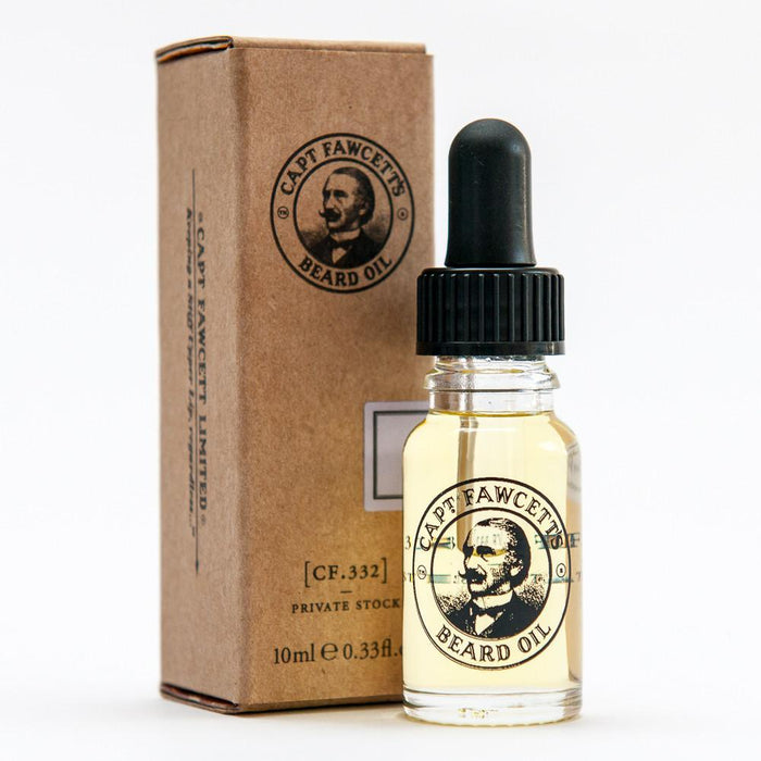 Huile à barbe Private Stock de Captain Fawcett - Format voyage (10 ml/0,33 oz)