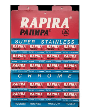 Rapira 100 Double Edge Safety Razor Blades Chrome (20 pack, 5 Blades/pack), 