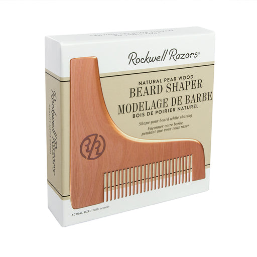 Rockwell Razors Beard Shaper Natural Pear Wood, Beard Care
