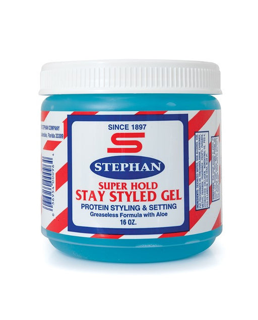 Stephan Stay Super Hold Styled Gel 16 oz, Pomade & Hair Products
