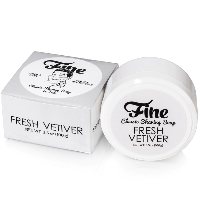 Fine Accoutrements Fresh Vetiver Classic Shaving Soap in Tub