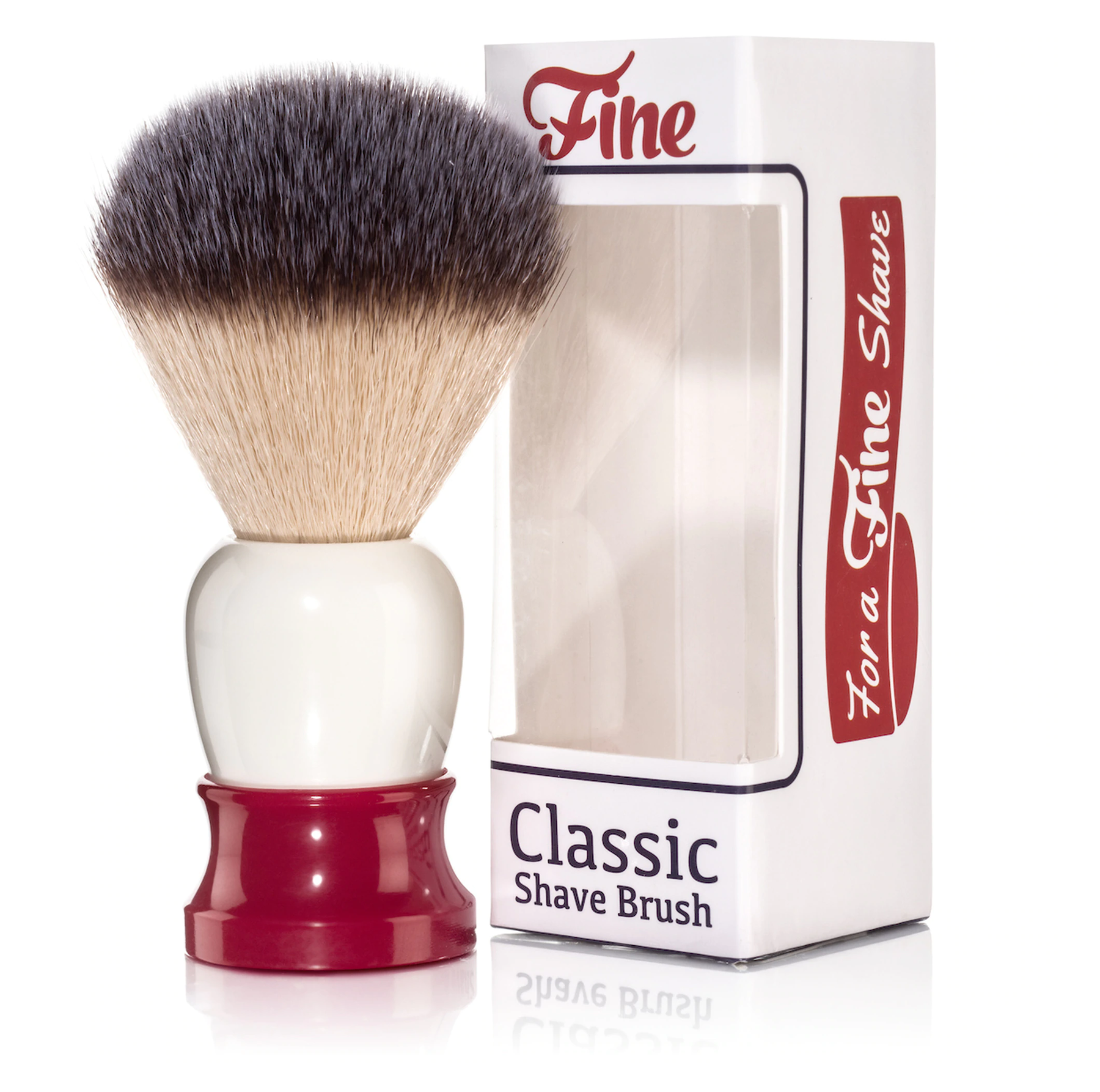 Fine Accoutrements Classic Shaving Brush -Red/White