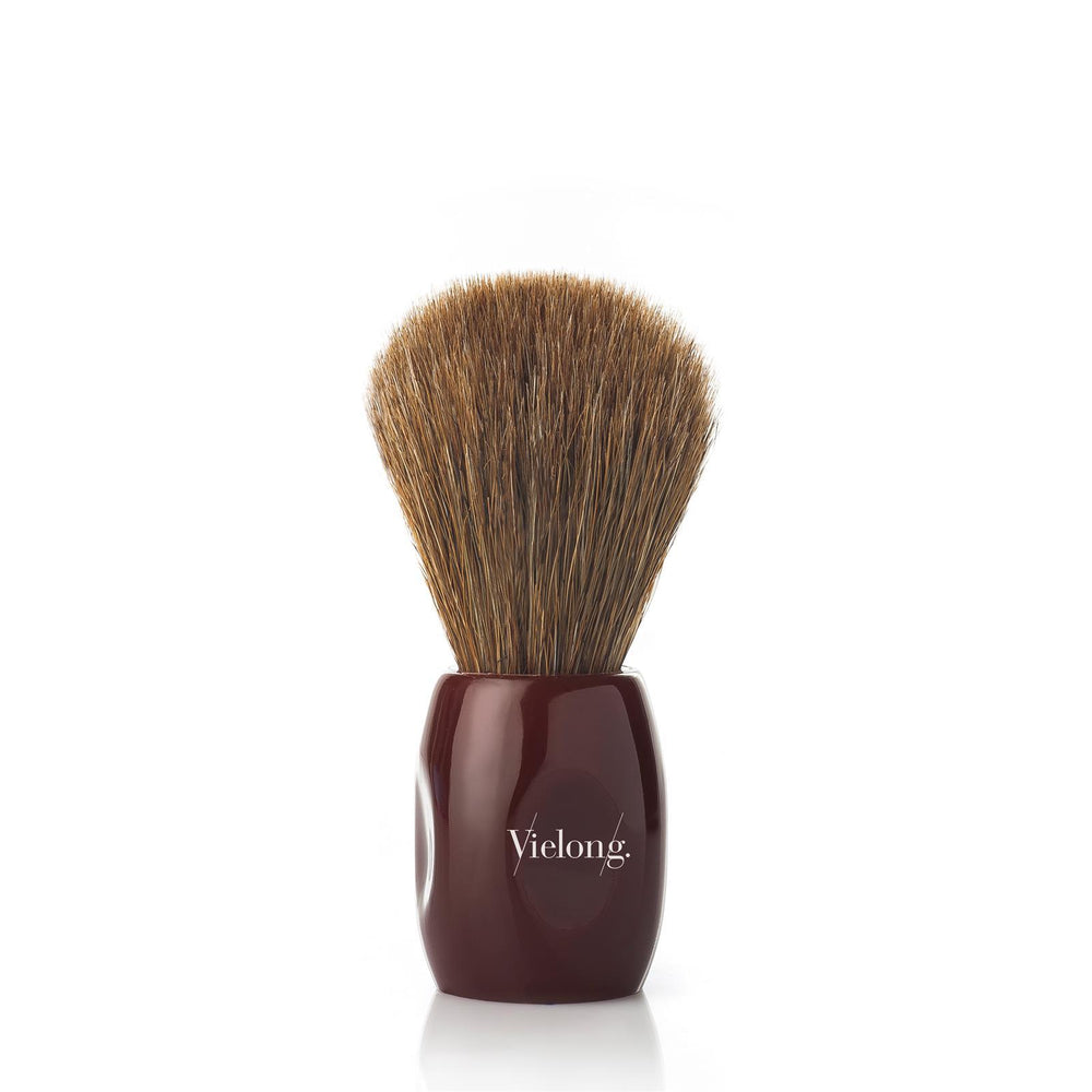 Vie-Long Peleon Horse Hair Shaving Brush, Red Handle