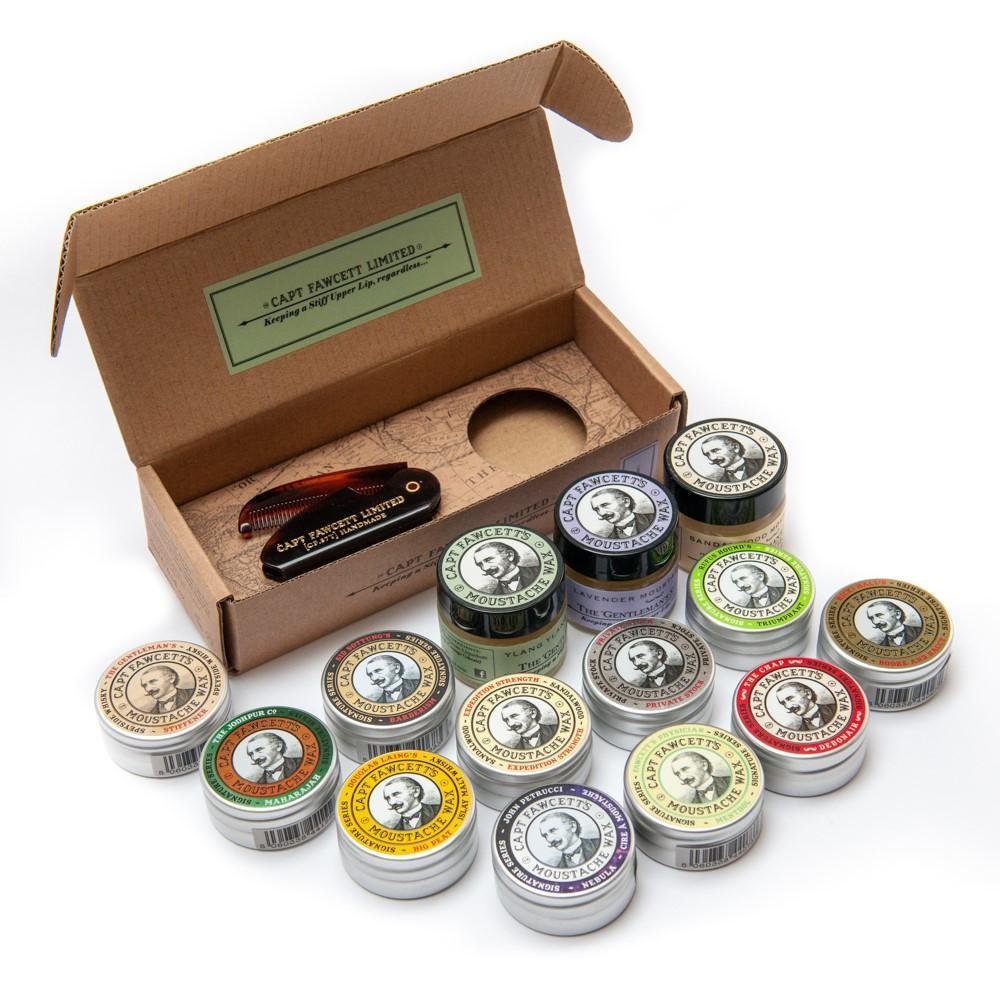 Captain Fawcett's Wax & Moustache Comb Gift Set(Barberism)