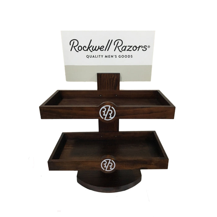 Rockwell Razors Empty Retail Two-Level Wood Display, 
