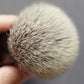 DOVO – blaireau synthétique à pointe argentée, en Fiber, blaireau