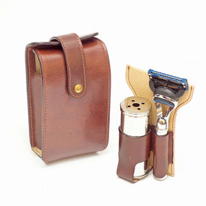 ILC-1203BRN2FS Il Ceppo Fusion Travel 2pc Shave Set Brown