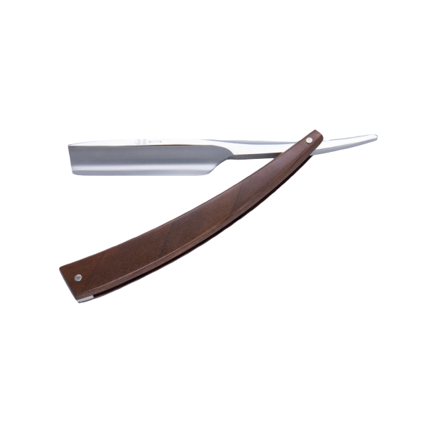 DV-8009141, Dovo Straight Razor EDO, 5/8”, carbon, 1/1 full hollow, Ultra compressed walnut wood