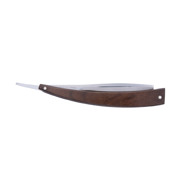 DV-8009141, Dovo Straight Razor EDO, 5/8”, carbon, 1/1 full hollow, Ultra compressed walnut wood