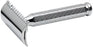 MERKUR 41C Double Edge Safety Razor, Straight Cut, Hexagon Handle, Bright Chrome Finish